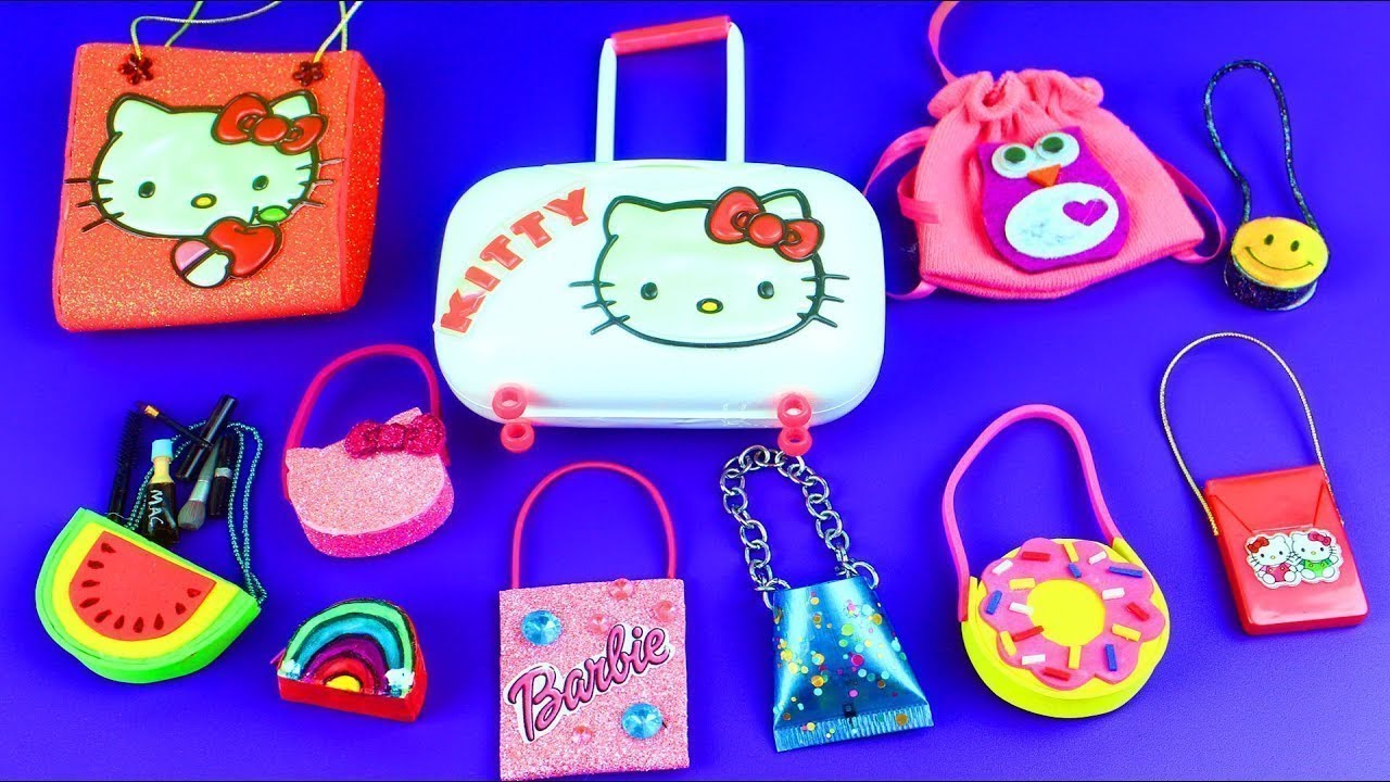 100 DIY Barbie Handmade Handbags, Suitcases, Purses, School
