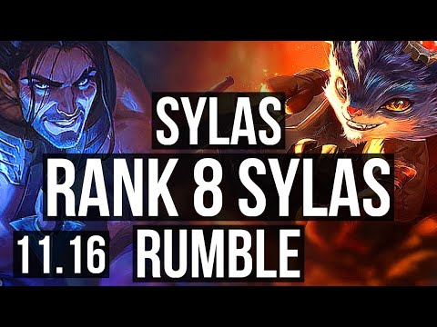 SYLAS vs RUMBLE (MID) | 67% winrate, Rank 8 Sylas, 7/2/6, Rank 12 | KR Challenger | v11.16