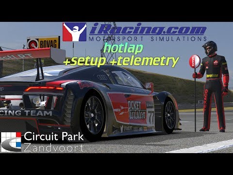 Iracing Hotlap // Zanvoort // Audi R8 GT3 // setup+telemetry // 1:34,856 Carlos Oliver
