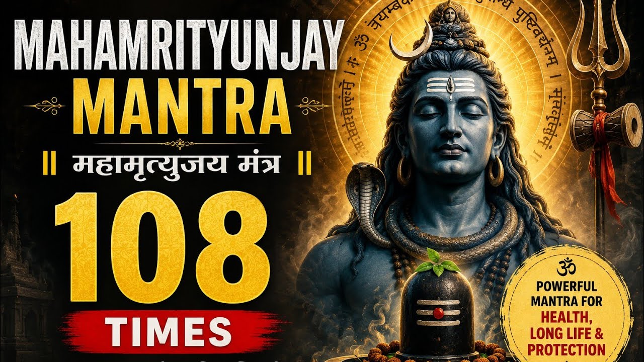 महामृत्युंजय मंत्र का चमत्कारी जप 108 बार - Har Har Mahadev 🙏
