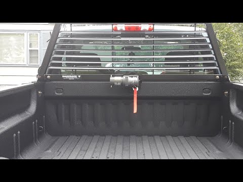 How to install a utility winch onto your pickup truck using a Backrack  (headache rack) Badland 2500