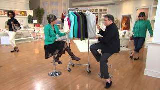 Isaac Mizrahi Live! 2-Ply Cashmere Long Sleeve Turtleneck with Shawn Killinger