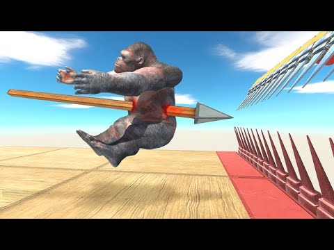 Zig Zag Dangerous Parkour - Animal Revolt Battle Simulator
