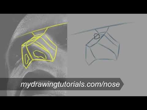 A Simple Approach for Drawing ANY Nose - Nose Drawing Course (2/8)