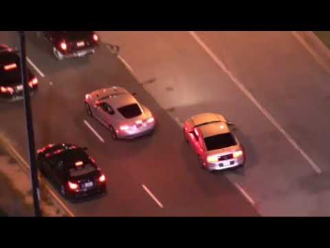 Police chase armed robbery suspect in stolen Mustang (March 30, 2017)