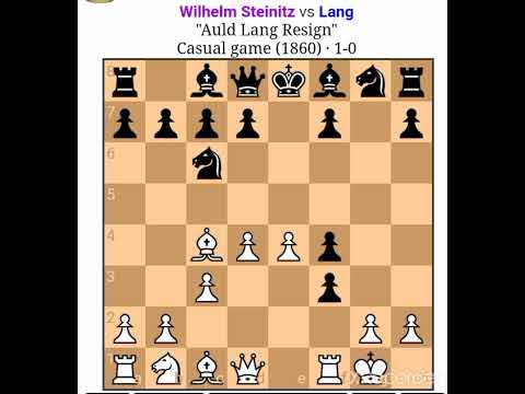 wilhelm steinitz vs lang amazing kings gambit