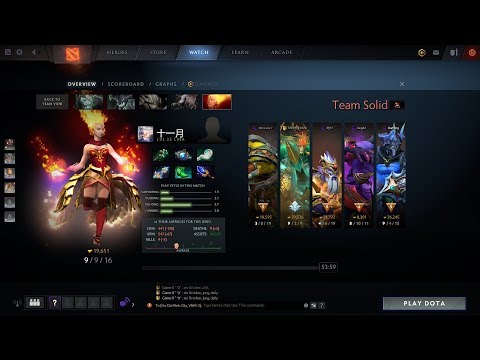 Dota2sup Lina Newbee.young vs Team Solid -TI9 CHINA DOTA2