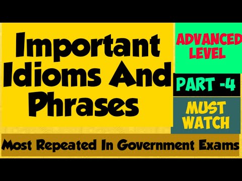 Best Idioms And Phrases With Sentence Usage ll Idioms And Phrases Part -4