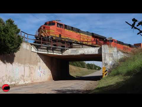 Freight Train in Enid Stops on Bridge - 10/09/21