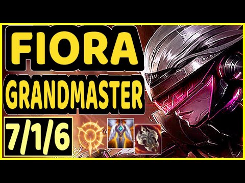 SATORIUS (FIORA) - 7/1/6 KDA GAMEPLAY - EUW Ranked GRANDMASTER