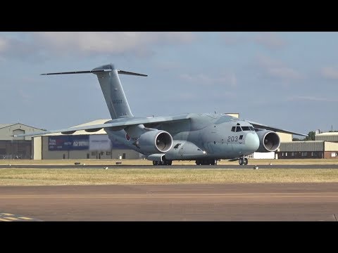 RIAT Tuesday arrivals 2018 C-130 Kawasaki C-2 B-1B Breguet ALT2 USAF F-18 F-16