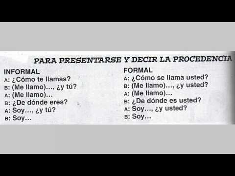 Spanski jezik - Vokabular 2 - Predstavljanje