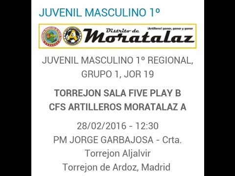 Torrejon Five 0 5 Artilleros Juvenil A 2016 Primer tiempo