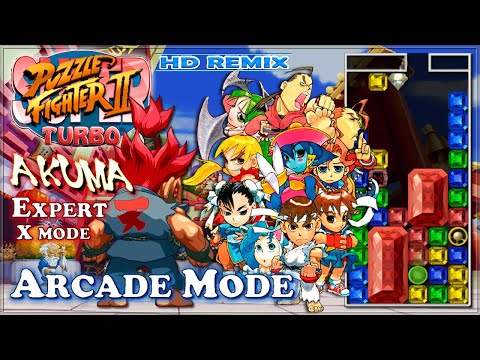 Super Puzzle Fighter II Turbo HD Remix - Akuma / Expert Mode / Arcade & X Mode