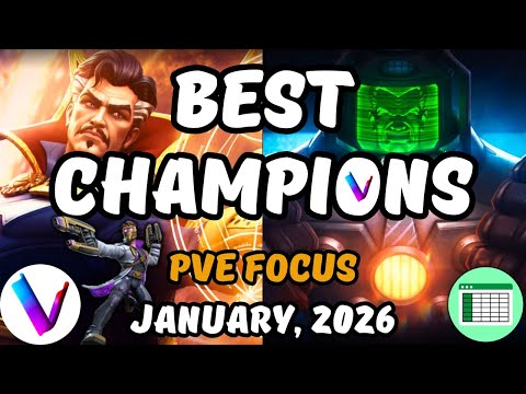 Best Champions Ranked - Vega's Tier List & Spreadsheet - PvE Focus - Strange Jameson Star Lord MCoC