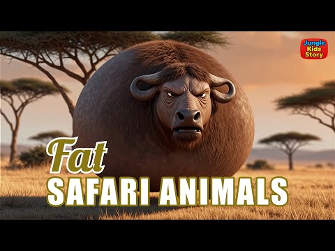 Fat Safari Animal Sounds Song | Nursery Rhyme for Kids - Learn Animal Names and Sounds