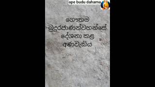බුදුරජාණන් වහන්සේ දේශනා කළ අණවැකිය