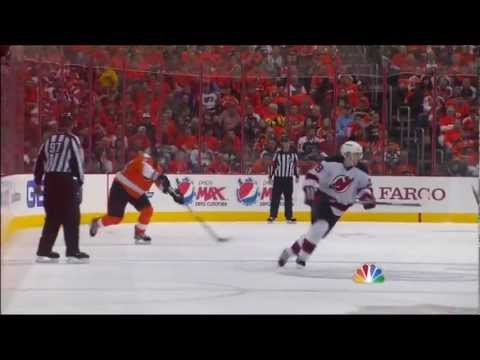 Danny Briere goal. NJ Devils vs Philadelphia Flyers Game 1 4/29/12 NHL Hockey
