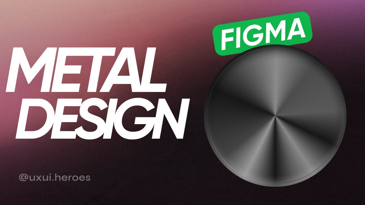 Create metalic chrome gradient using figma | Figma tutorial | Figma design