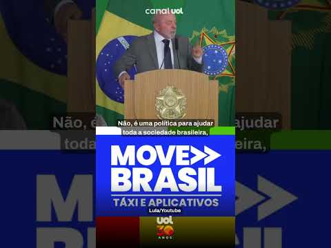 Lula sanciona Move Brasil, que dá crédito a motoristas de aplicativos