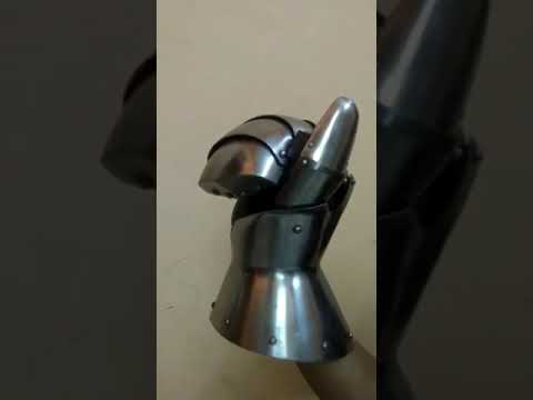 Watch YouTube Video for SALE! Medieval Heavy 16 Gauge Steel Mitten with Leather Gloves