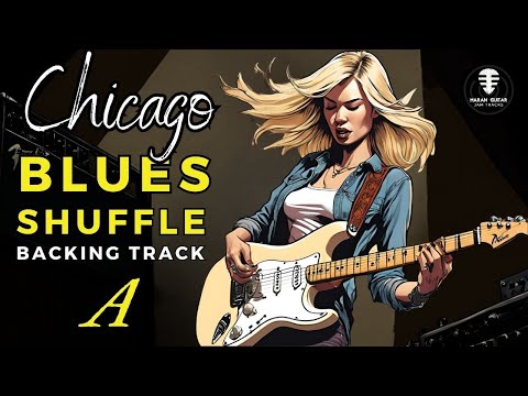 Chicago Shuffle Blues backing track - Jam in A