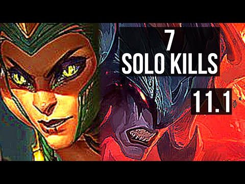 CASSIOPEIA vs AATROX (TOP) | Rank 3 Cassio, 72% winrate, 7 solo kills | NA Grandmaster | v11.1