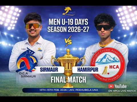INTER DISTRICT U-19 FINAL TOURNAMENT 2026-27 ( SIRMAUR VS HAMIRPUR ) FINALS