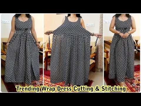💯Trending Wrap Dress Tutorial | Easy Step By Step Tutorial | Stitch By Stitch