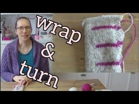 Schlickergarne Tutorial - "Wrap and Turn" um verkürzte Reihen zu stricken