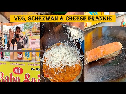 Veg Frankie Street Style Recipe Only 50 Rs/- | Veg Kathi Roll | Veg, Schezwan & Cheese Frankie