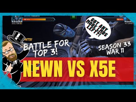 War For Top 3! NEWN Vs X5E! Alliance War 11, Season 33!