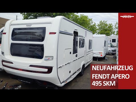 Fendt Apero 495 SKM (2023): Wohnwagen mit Etagenbett, Festbett und Seitensitzgruppe 😍