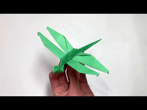 How to make an Origami Dragonfly