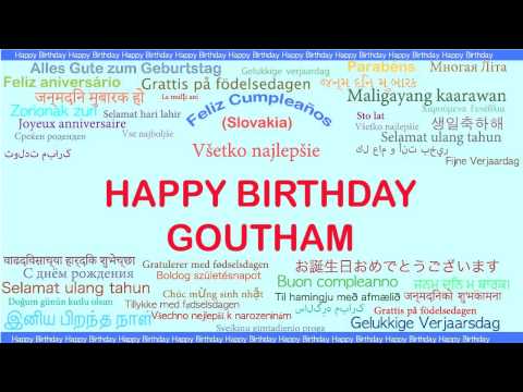 Goutham   Languages Idiomas - Happy Birthday