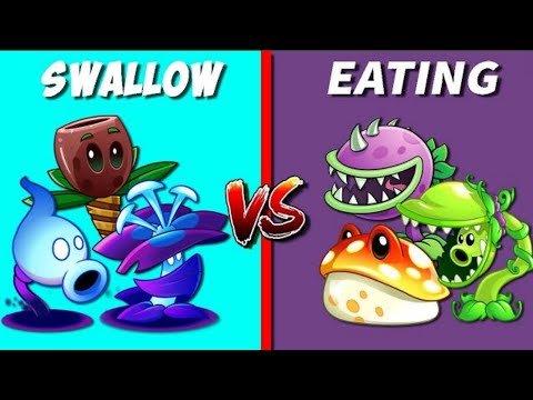 Team EAT vs SWALLOW - Who Will Win? - Pvz 2 Team Plant VS Team Plant #pvz2
