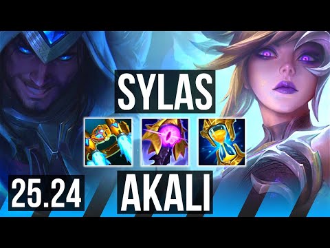 SYLAS vs AKALI (MID) | 54K damage | KR Grandmaster | 25.24