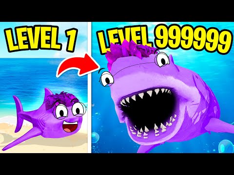 Can We Go MAX LEVEL In ROBLOX SHARK EVOLUTION!? (LANKYBOX'S MOST EXPENSIVE VIDEO EVER!)