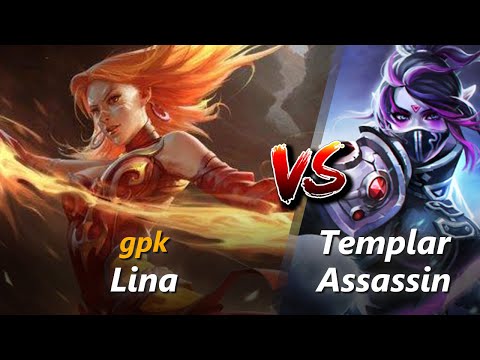 gpk mid Lina vs Templar Assassin | First 10 minutes