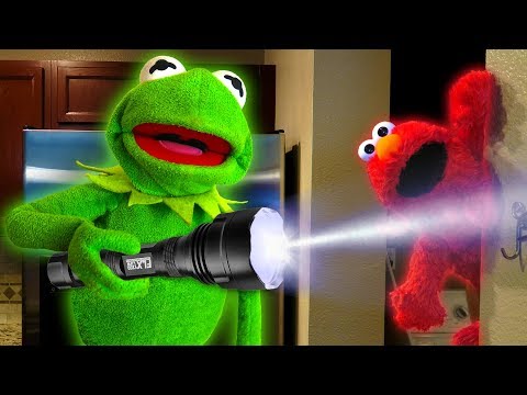 Kermit the Frog and Elmo play Hide and Seek!