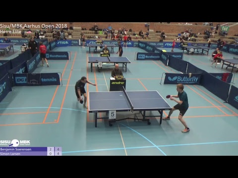 Live fra Sisu/MBK Aarhus Open 2018 - Herre Elite: Benjamin Sørensen vs. Simon Larsen