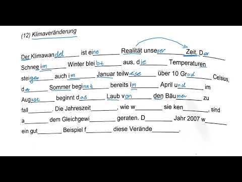 Aufnahmeprüfung für Studienkolleg Lückentest N12
