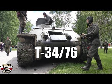 Starting Up A Reluctant T-34/76 Tank Engine - Armoured Division 75th Anniversary