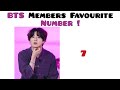 BTS Members Favourite Number 2023