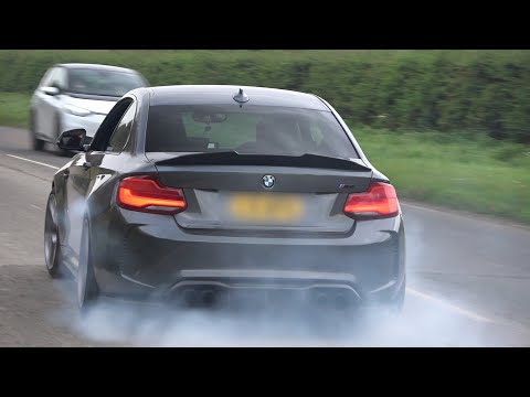 Modified Cars Leaving a Car Show in Style (The Run UK @ Rufforth Airfield October 2023)!!!