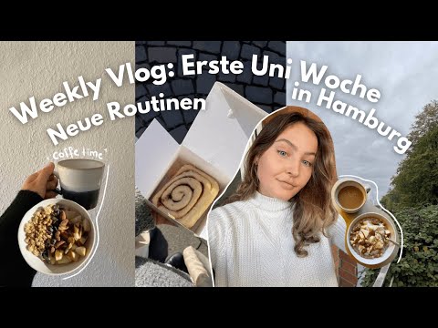 Weekly Vlog in Hamburg: First week of university & new routines | Janne Greta