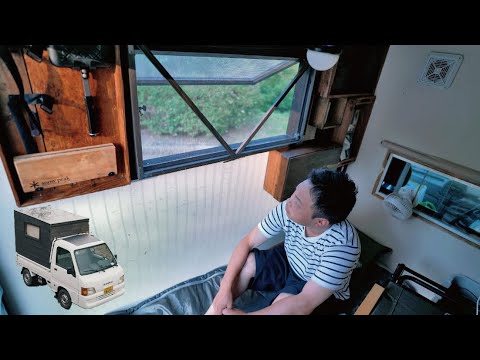 [Car camping] A journey with beautiful countryside scenery ｜ DIY light truck　camper ｜ 68
