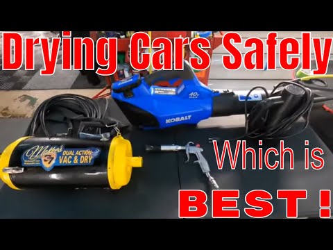 Is The Leaf Blower Still KING For Car Drying? Leaf Blower VS Adams Heated, Filtered Mini Air Cannon!