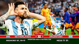 Download lagu ARGENTINA vs NETHERLANDS 🏆 Qatar 2022 ⚽ HIGHLIGHTS and GOALS   PENALTIES mp3