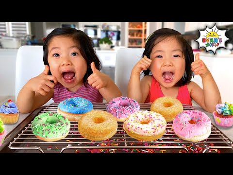 Baking with Ryan's World | Learning to Bake for Kids!